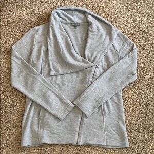 Gray cotton zip up